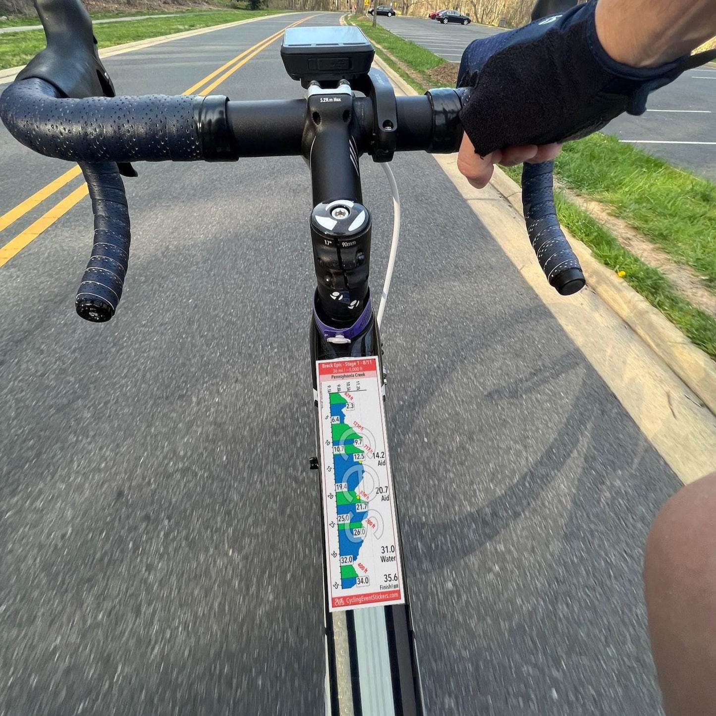 Breck Epic Sticker Set road route profile sticker - close-up detail