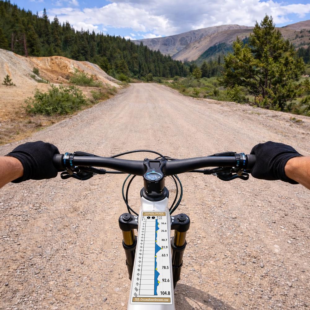 Leadville 100 MTB mtb route profile sticker - application example