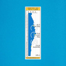 ODRAM (One Day Ride Across Michigan) road route profile sticker - bike top tube mockup