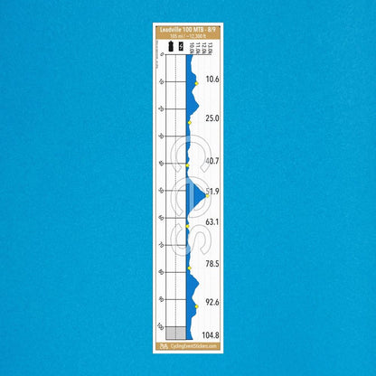 Leadville 100 MTB mtb route profile sticker - close-up detail