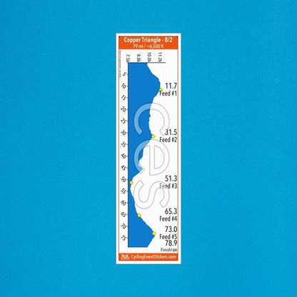 Copper Triangle Sticker road route profile sticker - full sticker preview