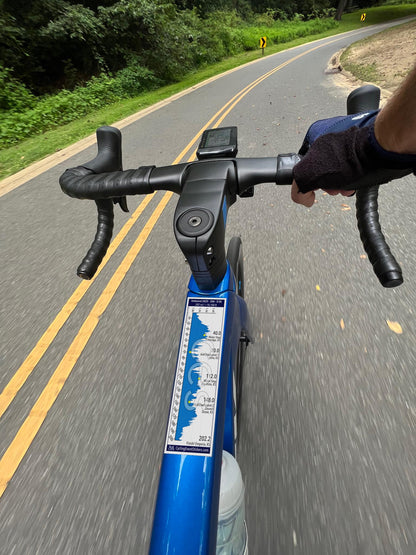 Unbound Sticker (200 or XL) gravel route profile sticker - top tube sticker