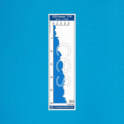 Iceman Cometh Challenge road route profile sticker - full sticker preview