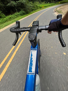 Iceman Cometh Challenge road route profile sticker - bike top tube mockup