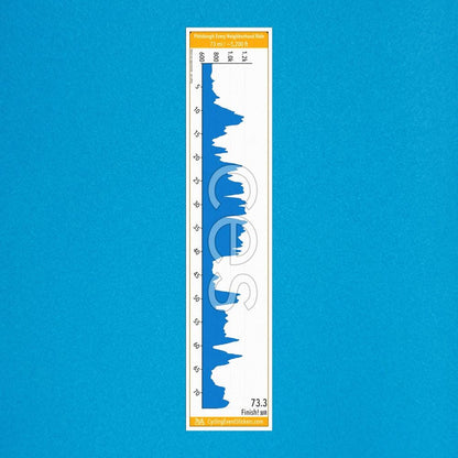 Pittsburgh Every Neighborhood Ride road route profile sticker - full sticker preview