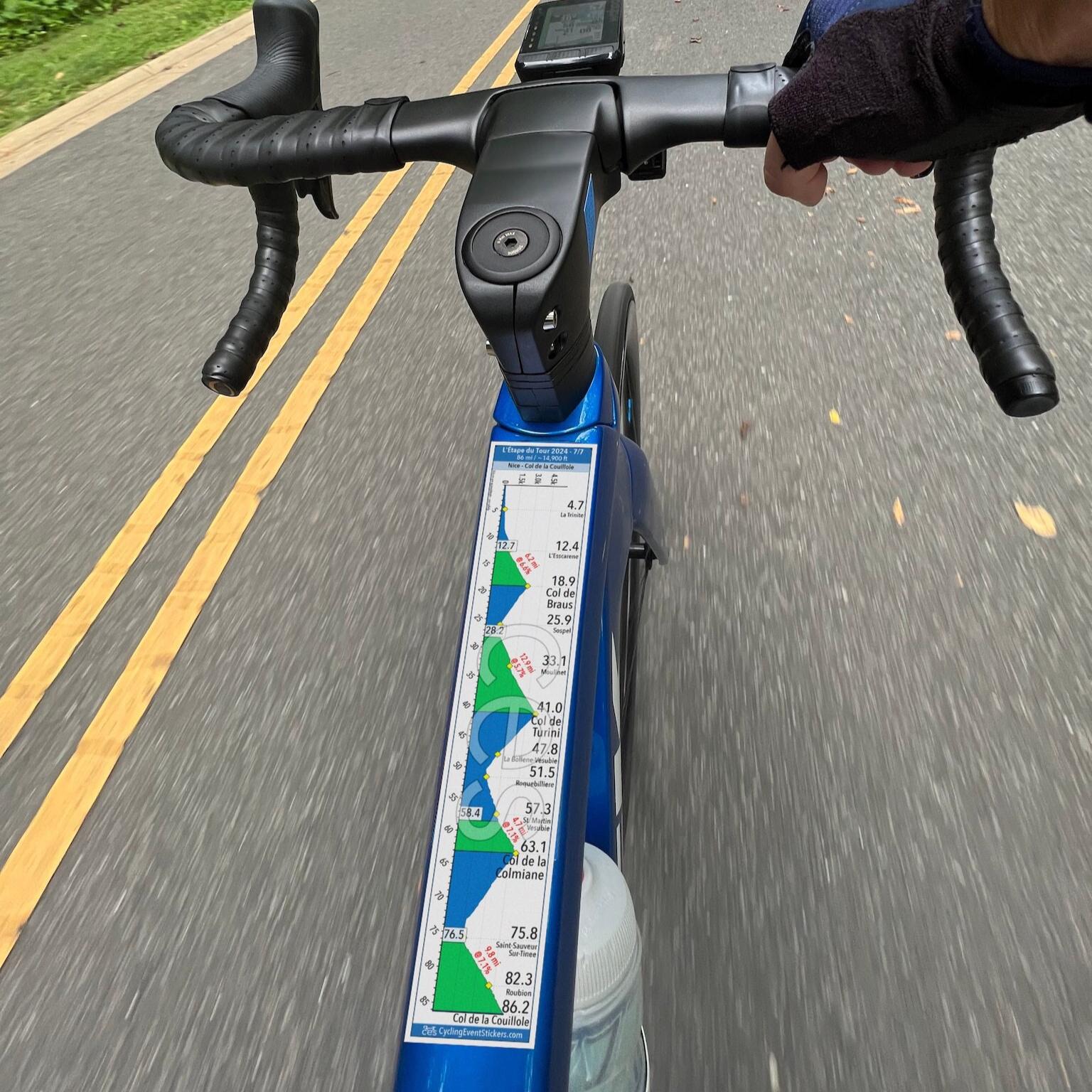 L'Etape du Tour de France road route profile sticker - full sticker preview