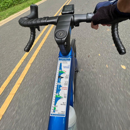 Custom Cycling Event custom route profile sticker - stem sticker