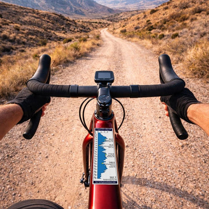 Unbound Sticker (200 or XL) gravel route profile sticker - waterproof vinyl finish