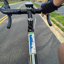 BRAG (Bicycle Ride Across Georgia) road route profile sticker - bike top tube mockup