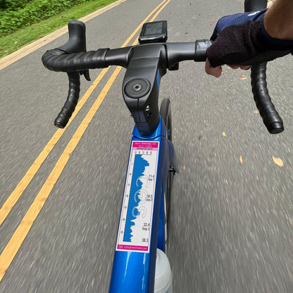 BRAG (Bicycle Ride Across Georgia) road route profile sticker - close-up detail