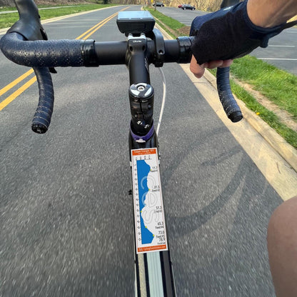 Copper Triangle Sticker road route profile sticker - close-up detail