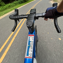 LoToJa RACE route profile sticker on a bicycle top tube