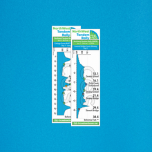 Northwest Tandem Rally [NWTR] Sticker Set (long) route profile sticker on a bicycle top tube